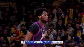 任骏飞21+6 徐杰17+11 徐昕7中7 约克38+8 广东17分逆转浙江